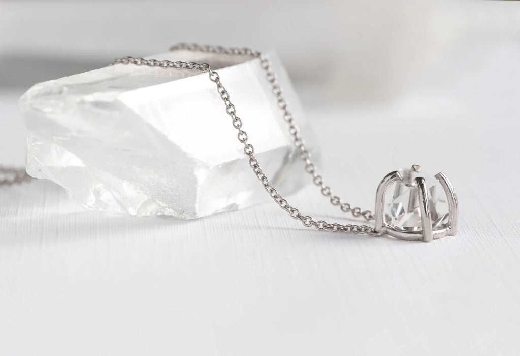 Herkimer Diamond Necklace-Sterling Silver