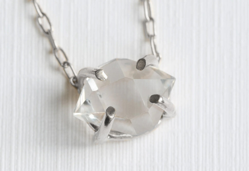 Herkimer Diamond Necklace-Sterling Silver