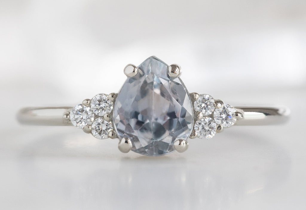 Alexis Russell Engagement Rings The Ivy Ring with a .95ct Pear-Cut Montana Sapphire