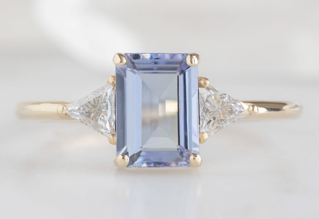 Alexis Russell Engagement Rings The Jade Ring with a .94ct Emerald-Cut Tanzanite