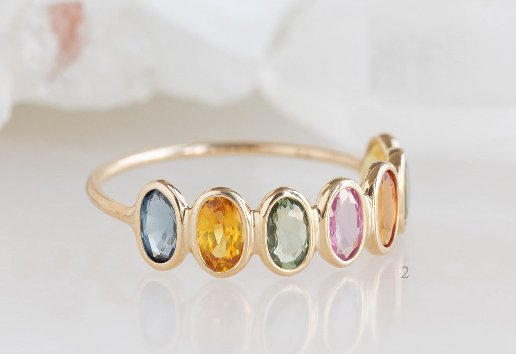 Alexis Russell Rings Rainbow Gemstone Eternity Ring