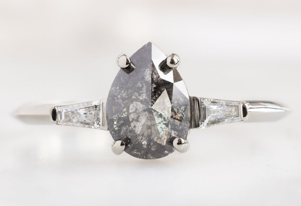 The Ash Ring with a Rose-Cut Salt and Pepper Diamond