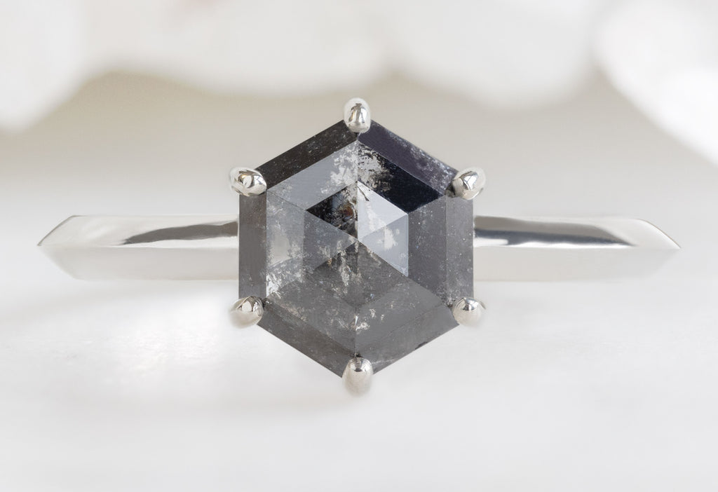 The Bryn Ring with a Black Hexagon Diamond