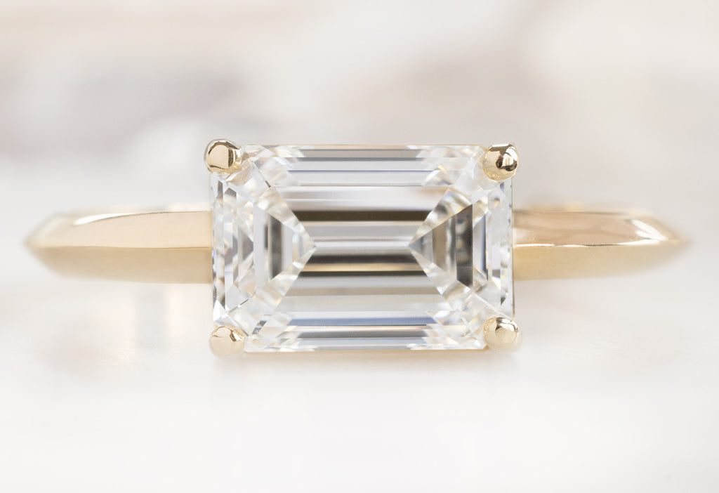 The Bryn Ring with an Emerald-Cut Lab Grown Diamond