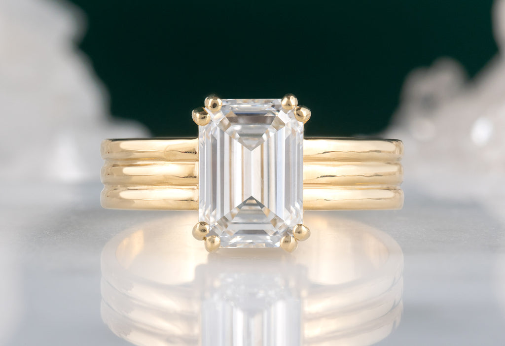 The Bryn Ring with an Emerald-Cut Lab Grown Diamond