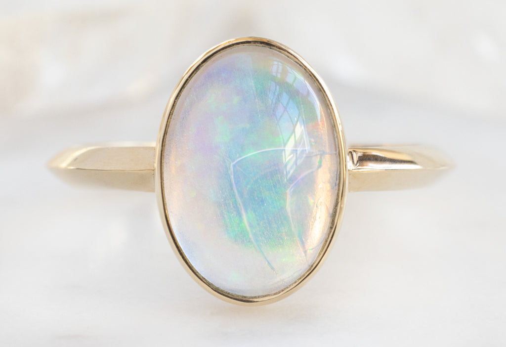 The Hazel Ring with an Australian Opal