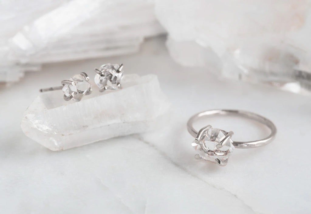 Herkimer Diamond Ring-Sterling Silver