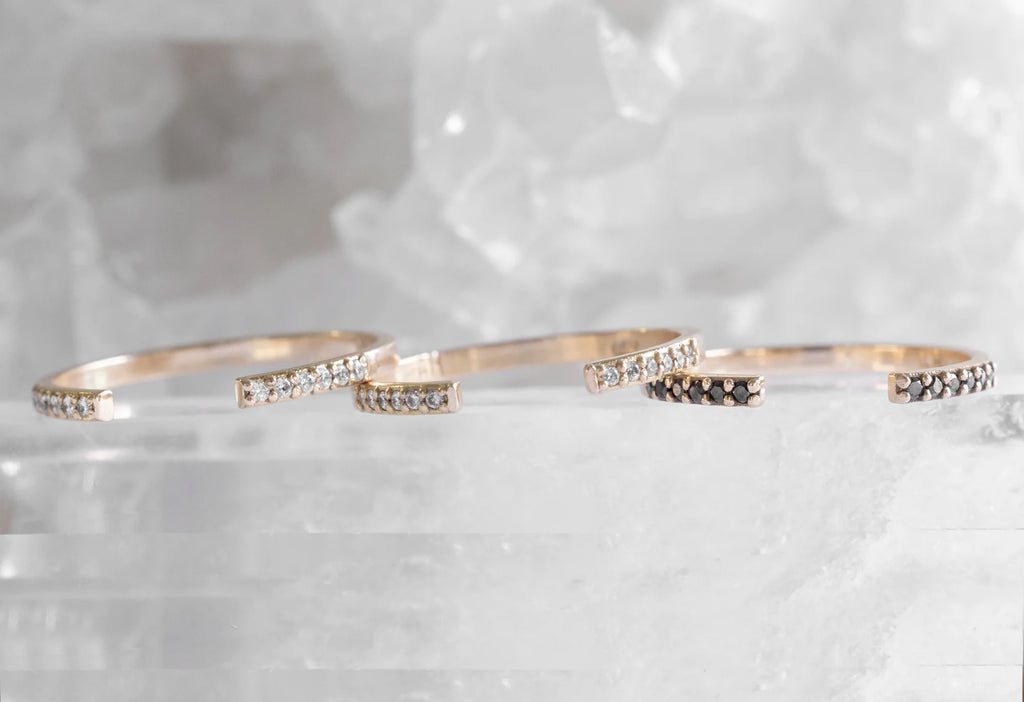 Open Cuff Pavé Diamond Band-14k Yellow Gold