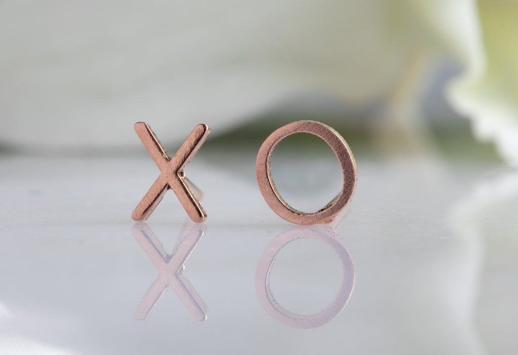 Rose Gold 'XO studs'