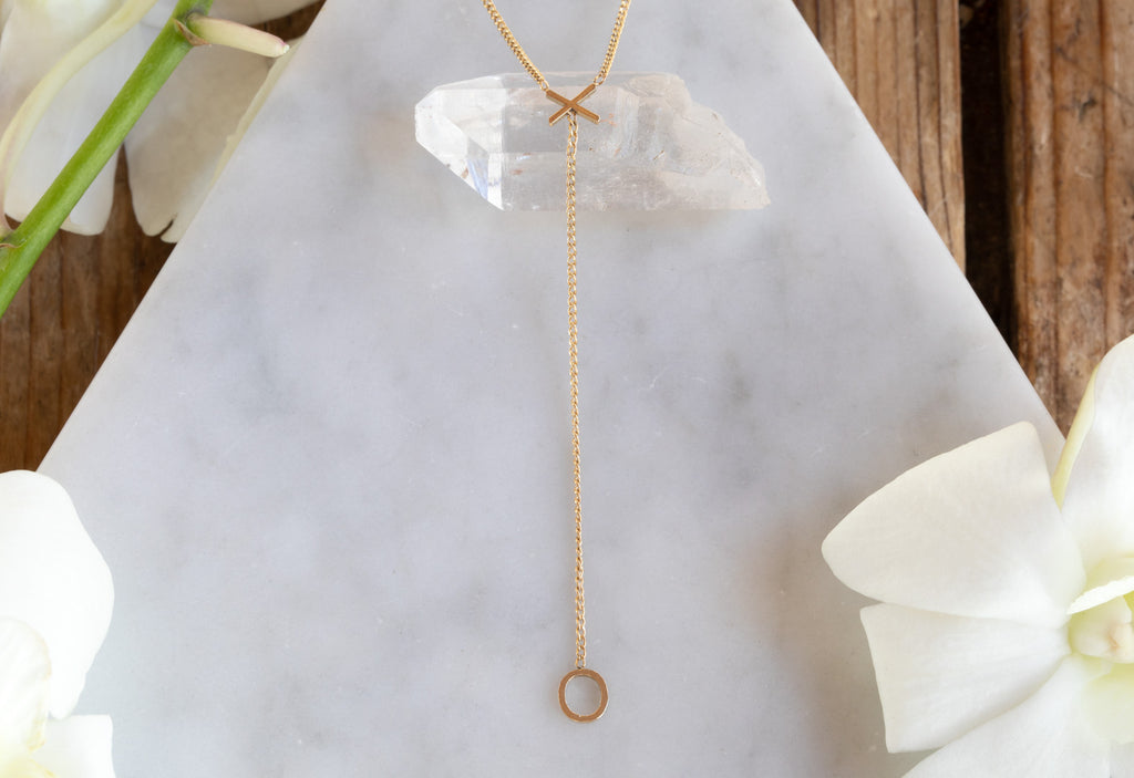 'XO' Lariat Necklace