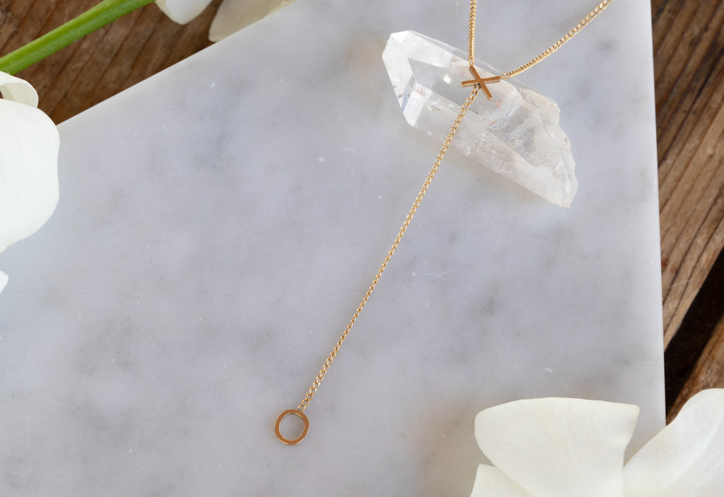 'XO' Lariat Necklace