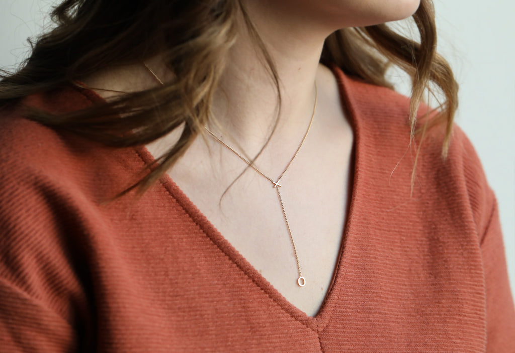 'XO' Lariat Necklace