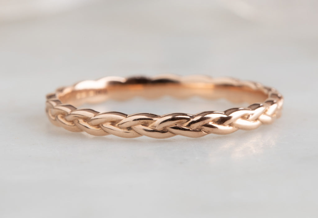 14k Gold Braided Stacking Band