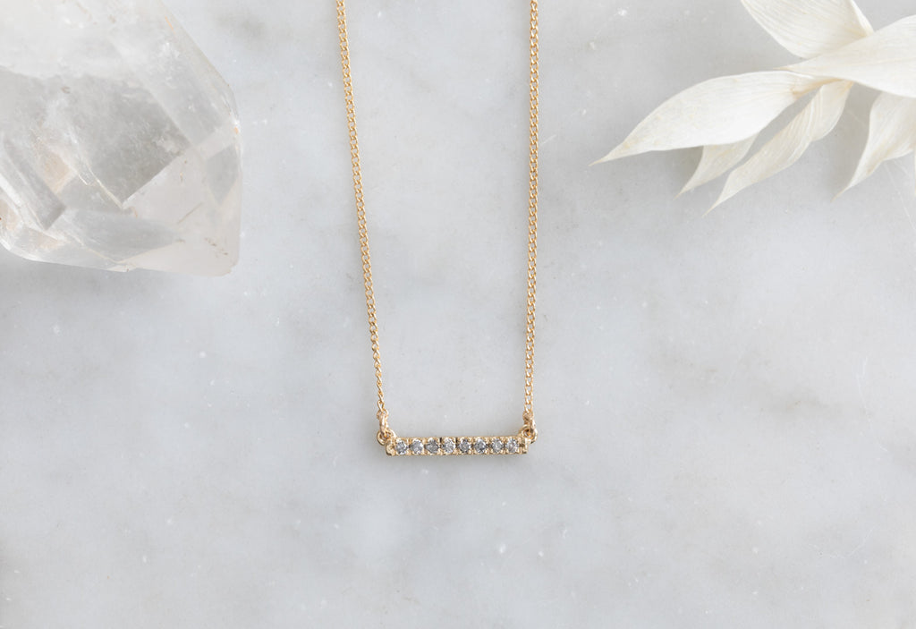 Pavé Diamond Bar Necklace