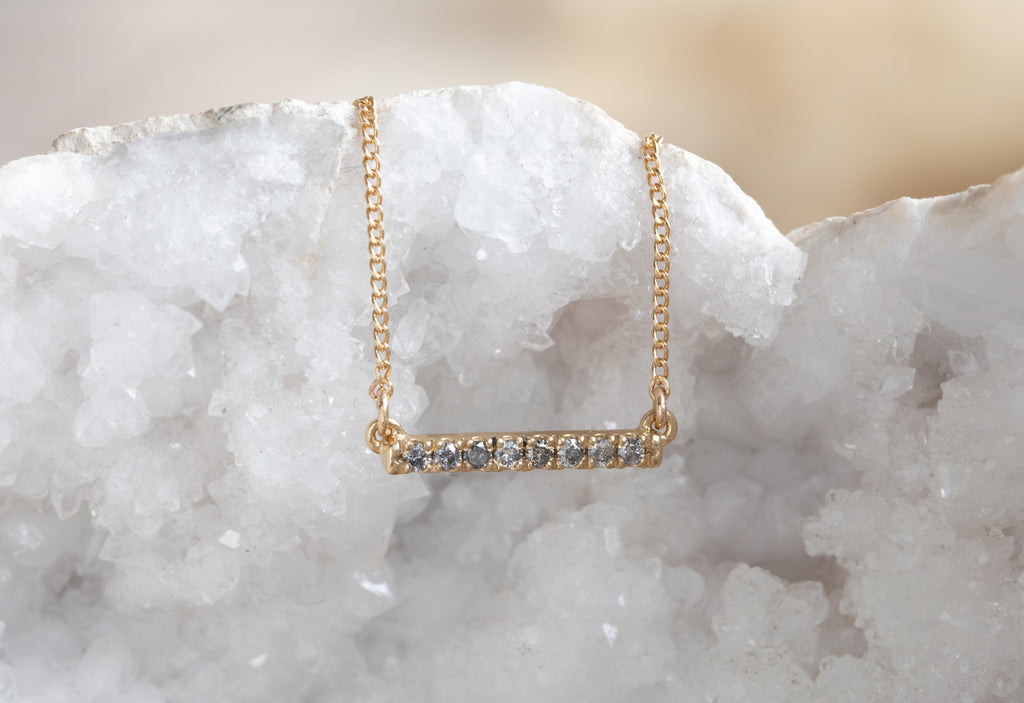 Pavé Diamond Bar Necklace