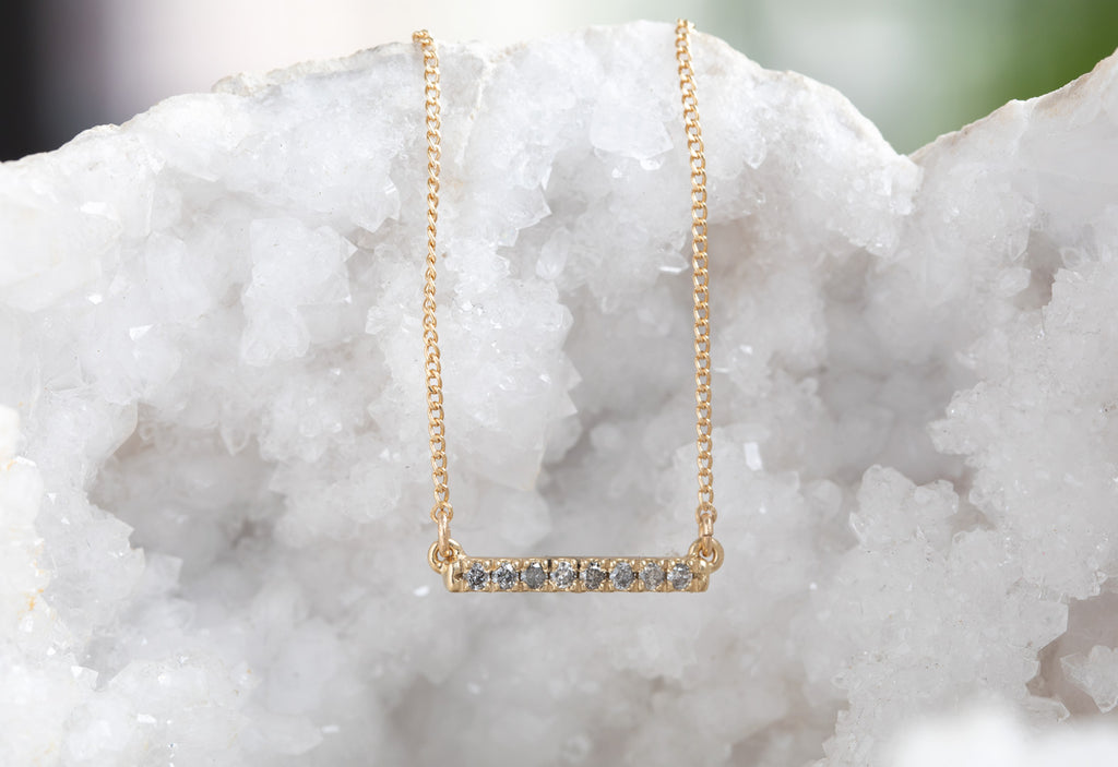 Pavé Diamond Bar Necklace