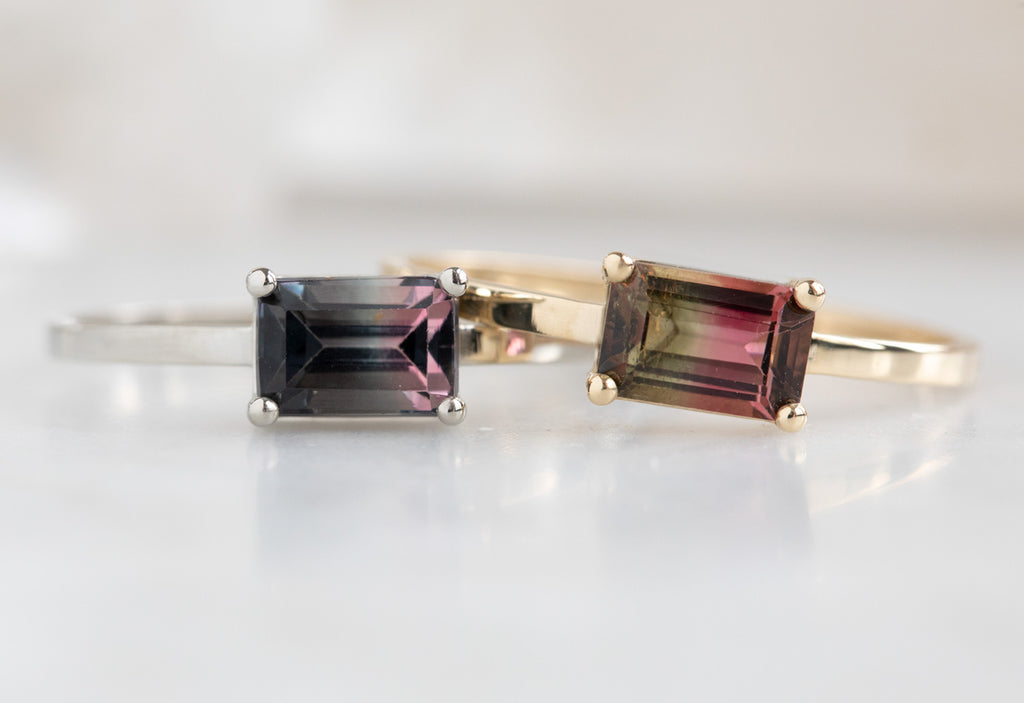 Watermelon Tourmaline Rings