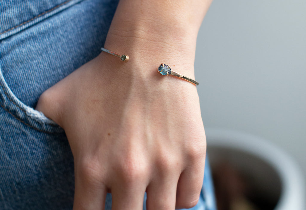 Raw Sapphire Cuff Bracelet