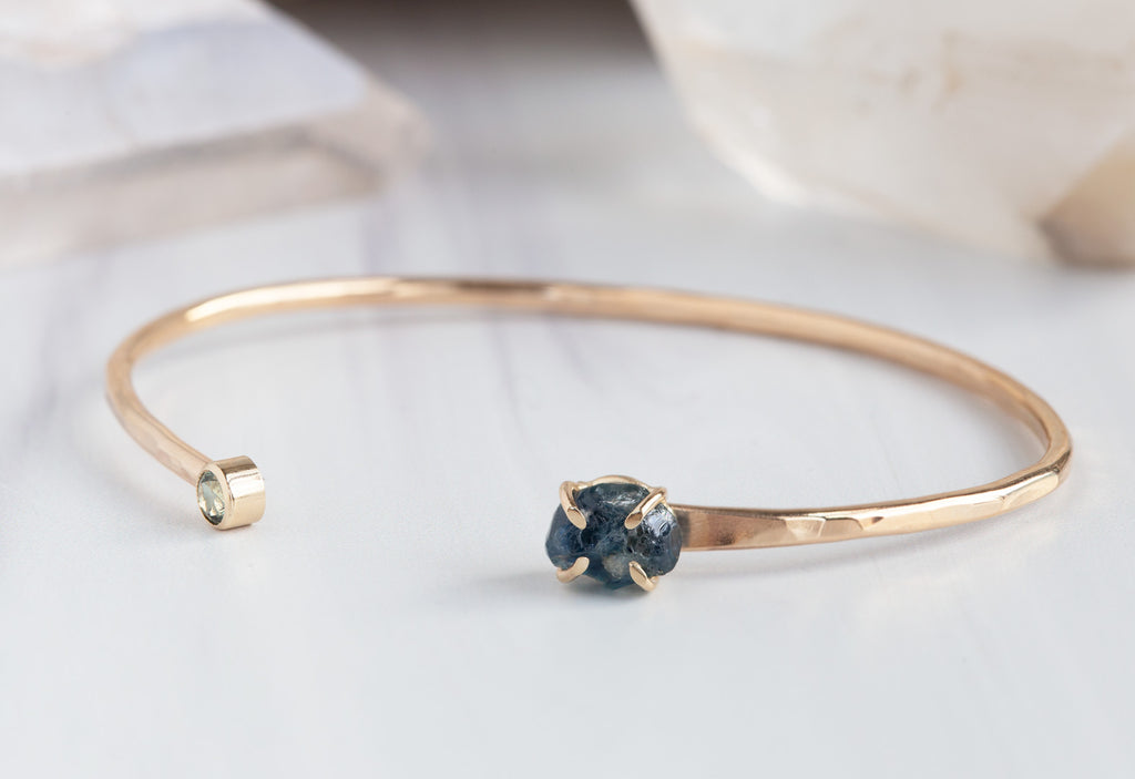 Raw Sapphire Cuff Bracelet