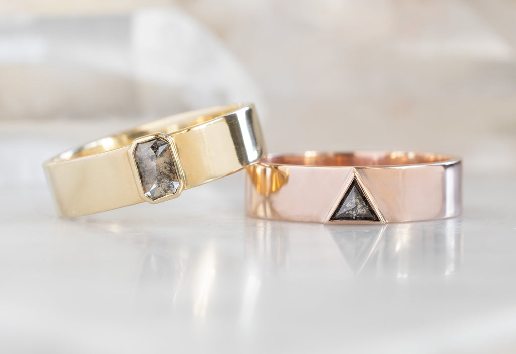 Yellow and Rose Gold Diamond Cigar Band