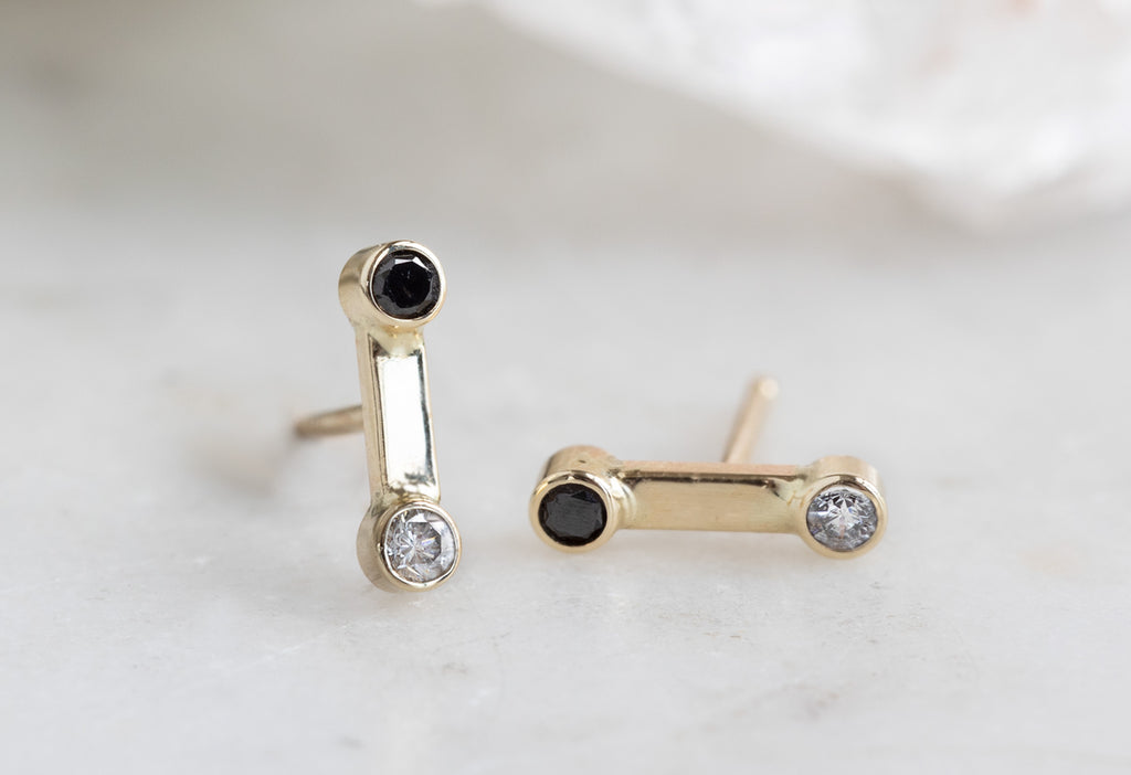 Duality Diamond Stud Earrings