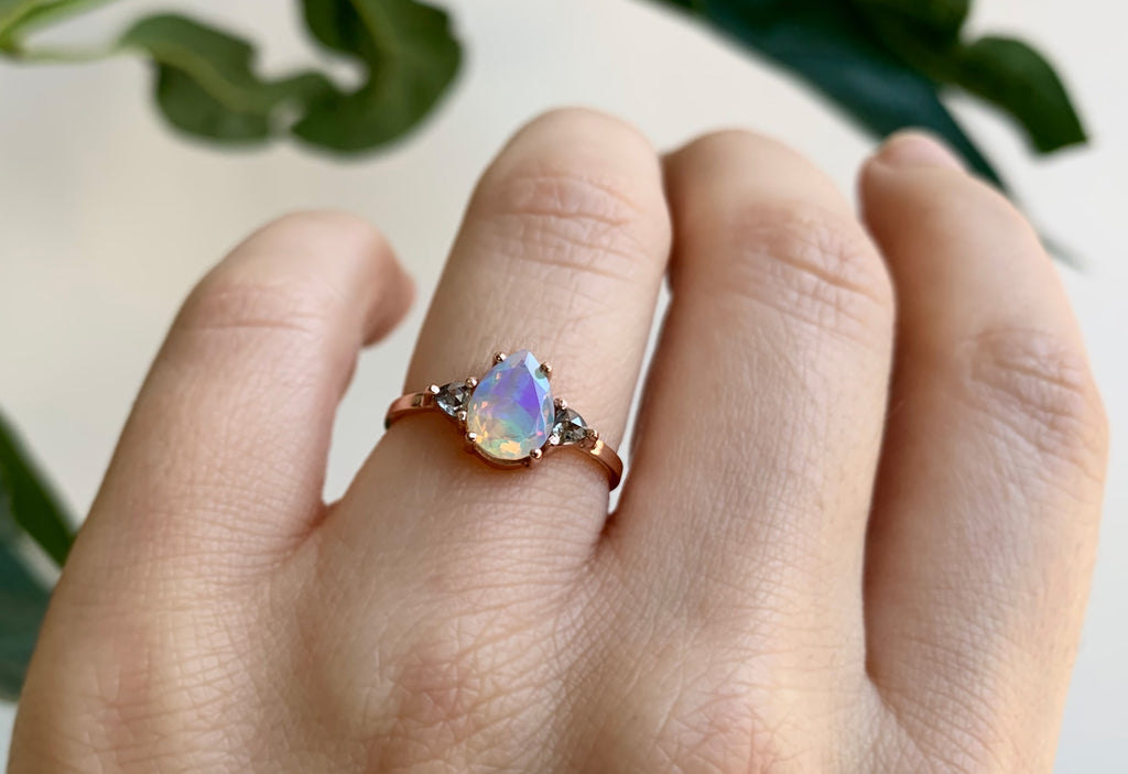 Design Your Own Moonstone / Opal Engagement Ring