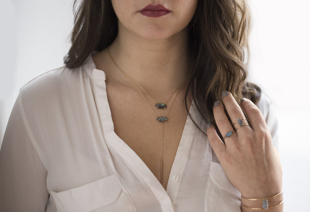 Labradorite Fine Jewelry Collection on Model