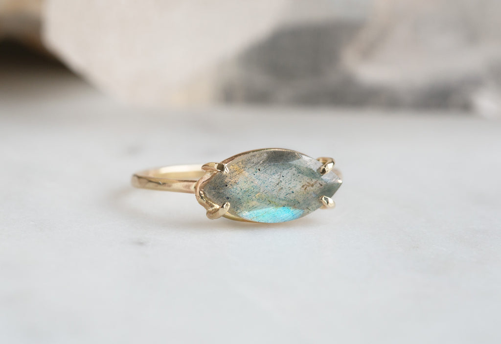 Labradorite Marquise Ring