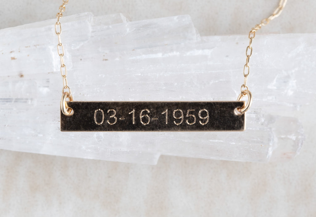 Save the Date / Nameplate Necklace