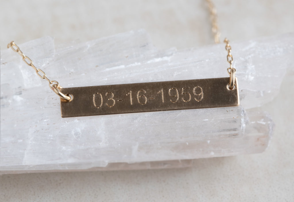 Save the Date / Nameplate Necklace