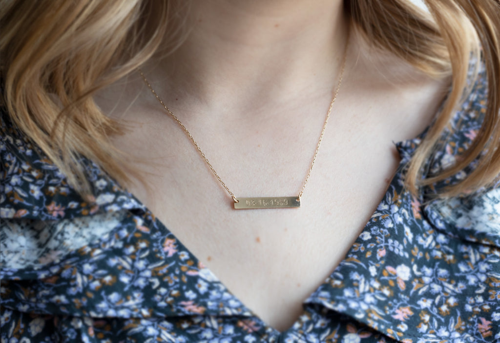 Save the Date / Nameplate Necklace