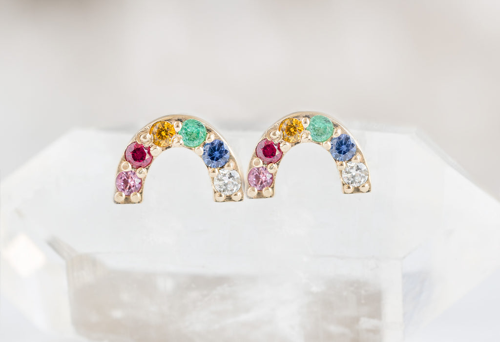 Rainbow Stud Earrings