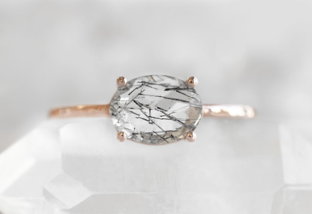 Tourmaline in Quartz Ring-10k Rose Gold