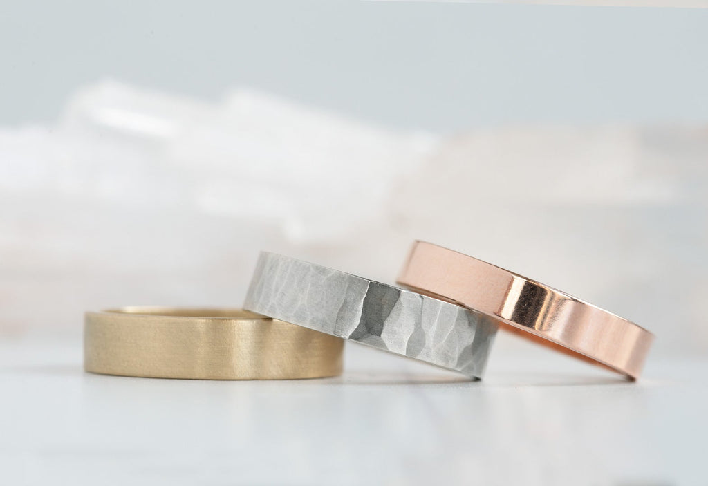 The Unisex Gold Wedding Band in All Metal Options