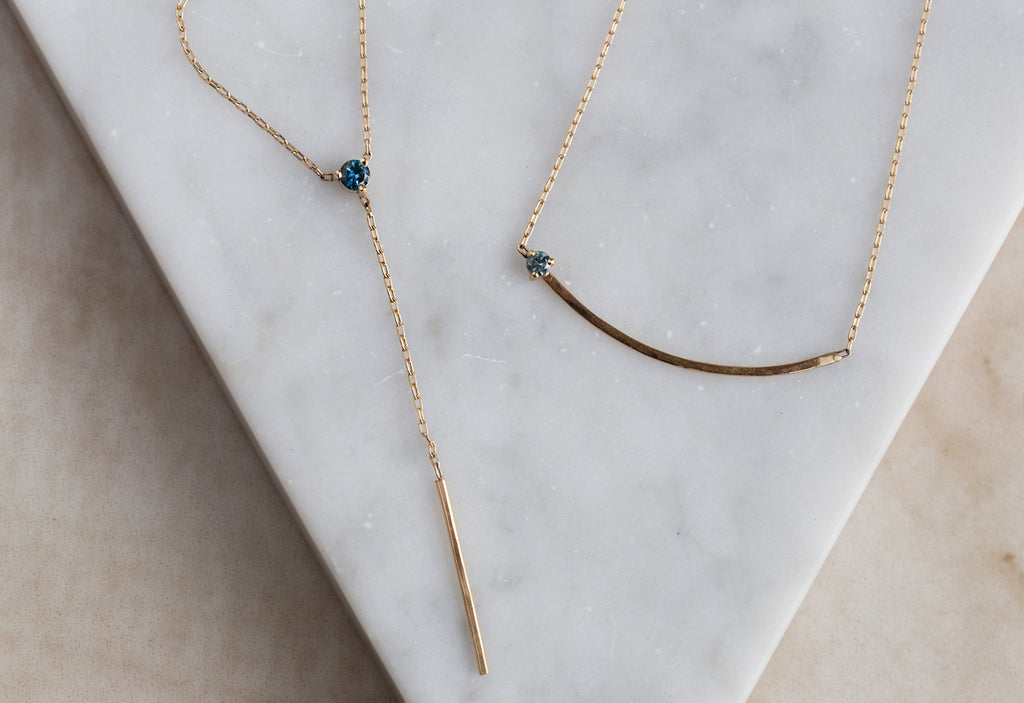 Gemstone Arc Necklace