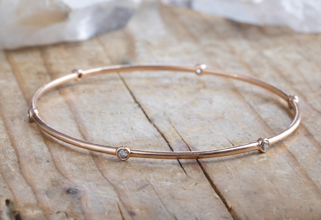 Salt & Pepper Diamond Constellation Bangle