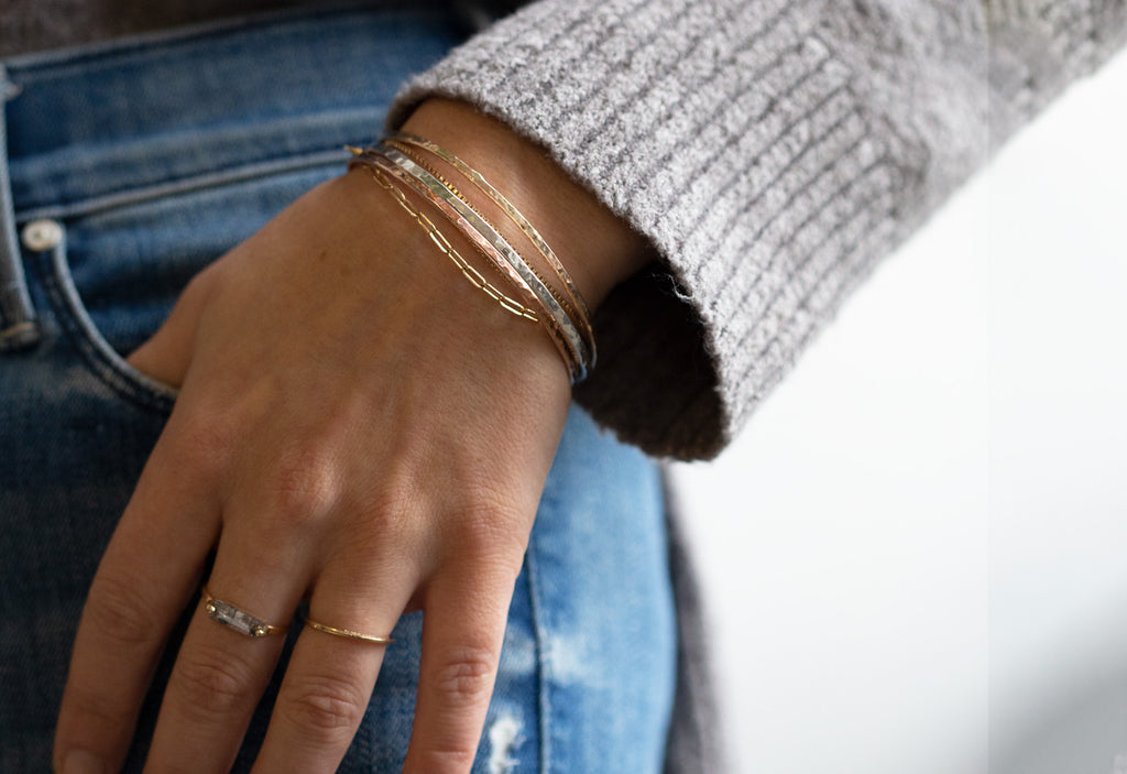 Hammered Stacking Bangle