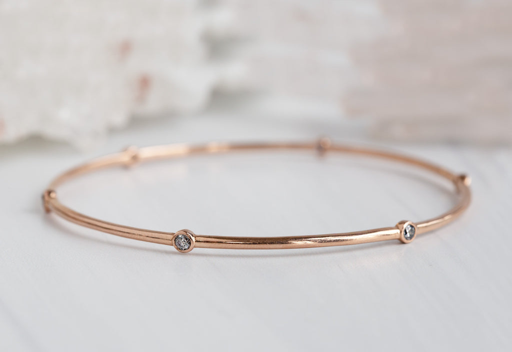 Salt & Pepper Diamond Constellation Bangle