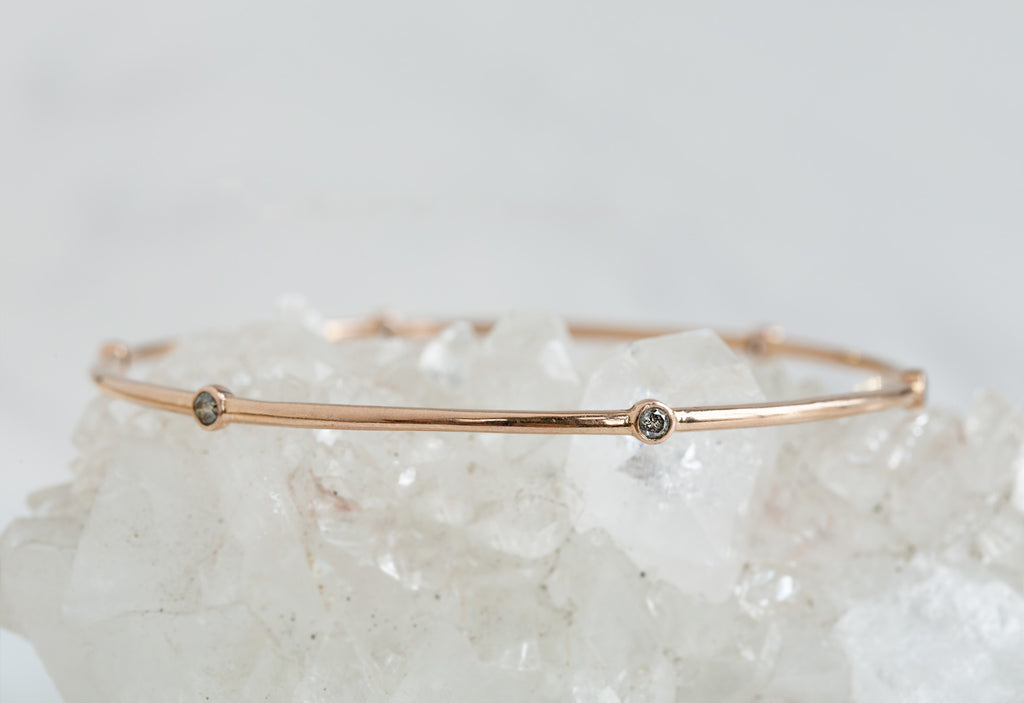 Salt & Pepper Diamond Constellation Bangle